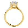 Maulijewels 1.15 Carat Natural Round White Diamond ( H-i/ I1-i2 ) Solitaire Engagement Ring In 14k S In Yellow