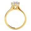 MAULIJEWELS MAULIJEWELS 1.15 CARAT NATURAL ROUND WHITE DIAMOND ( H-I/ I1-I2 ) SOLITAIRE ENGAGEMENT RING IN 14K S