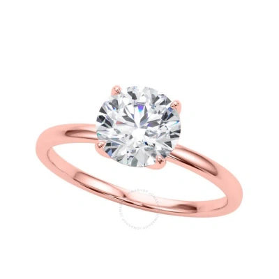 Maulijewels 1.50 Carat Diamond Moissanite Solitaire Engagement Rings For Women In 14k Rose Gold Ring