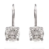MAULIJEWELS MAULIJEWELS 1.50 CARAT NATURAL WHITE DIAMONDS DANGLE STYLE EARRINGS IN 14K WHITE GOLD WITH LEVER BAC