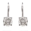 Maulijewels 1.50 Carat Natural White Diamonds Dangle Style Earrings In 14k White Gold With Lever Bac In White