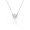 Maulijewels 1.00 Carat Heart Shape Lab Grown Diamond Pendant Necklace For Women In 14k Gold | Ef Vs1 In Metallic