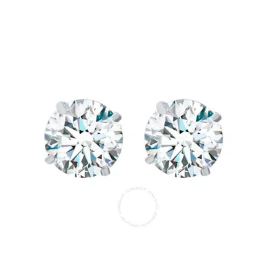Maulijewels 1.00ct 14k Gold Gra Certified D-vvs1 Round White Moissanite Diamond Screw Back Studs Ear