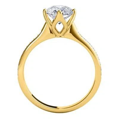 Pre-owned Maulijewels 1.15 Carat Natural Round White Diamond ( H-i/ I1-i2 ) Solitaire In Yellow