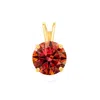 Maulijewels 1.25ct D-vvs1 Water Melan Red Moissanite Diamond 14k Yellow Gold Solitaire Necklace With In Red