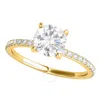 MAULIJEWELS MAULIJEWELS 1.35 CARAT DIAMOND WHITE MOISSANITE ENGAGEMENT RINGS FOR WOMEN IN 14K SOLID YELLOW GOLD 