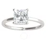 MAULIJEWELS MAULIJEWELS 1.35 CARAT NATURAL DIAMOND PRINCESS CUT MOISSANITE ENGAGEMENT RINGS FOR WOMENS IN 14K WH