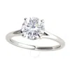 MAULIJEWELS MAULIJEWELS 14K WHITE GOLD 1.50 CARAT WHITE MOISSANITE DIAMOND ENGAGEMENT WEDDING RING IN RING SIZE 