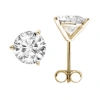 MAULIJEWELS MAULIJEWELS 14K YELLOW GOLD ROUND STUD EARRINGS WITH 0.30 CARAT NATURAL WHITE DIAMONDS (I-J