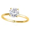 MAULIJEWELS MAULIJEWELS 1.5 CARAT DIAMOND 14K YELLOW GOLD MOISSANITE ( G-H/ VS1 ) SOLITAIRE ENGAGEMENT RING FOR 