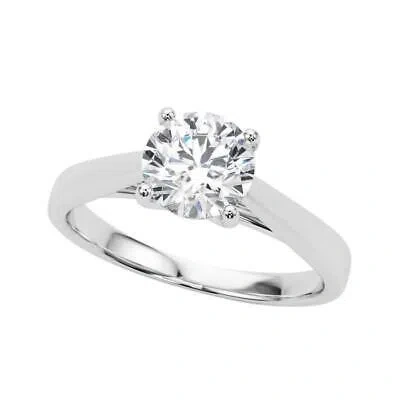 Pre-owned Maulijewels 1.50 Carat Diamond Moissanite Engagement Ring For Women In 10k Solid In White