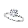 MAULIJEWELS MAULIJEWELS 1.50 CARAT DIAMOND MOISSANITE SOLITAIRE ENGAGEMENT RINGS FOR WOMEN IN 10K WHITE GOLD RIN