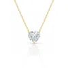 Maulijewels 1.50 Carat Heart Shape Lab Grown Diamond Pendant Necklace For Women In 14k Gold | Ef Vs1 In Gold