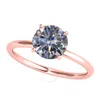 MAULIJEWELS MAULIJEWELS 1.56 CARAT DIAMOND MOISSANITE SOLITAIRE ENGAGEMENT RING FOR WOMEN IN 14K SOLID ROSE GOLD