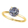 Maulijewels 1.56 Carat Diamond Moissanite Solitaire Engagement Ring For Women In 14k Solid Yellow Go In Yellow