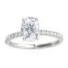 MAULIJEWELS MAULIJEWELS 1.75 CARAT OVAL MOISSANITE NATURAL DIAMOND ENGAGEMENT RINGS FOR WOMENS IN 10K SOLID WHIT