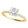MAULIJEWELS MAULIJEWELS 1.76 CARAT DIAMOND MOISSANITE ENGAGEMENT RINGS FOR WOMEN IN 14K SOLID YELLOW GOLD IN RIN
