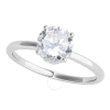 Maulijewels 18k Solid White Gold 1.06 Carat Round White Diamond ( H-i / Si1-si2 ) Solitaire Engageme In White