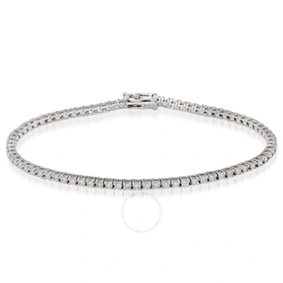 Maulijewels 2.00 Carat Round Natural White Diamond ( F-g / Si1 ) 7" Bracelet For Womens/ Girls In 14