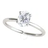 MAULIJEWELS MAULIJEWELS 2.00 CARAT 9X7 OVAL SHAPE MOISSANITE SOLITAIRE ENGAGEMENT RINGS FOR WOMEN IN 10K SOLID W