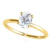 Maulijewels 2.00 Carat 9x7 Oval Shape Moissanite Solitaire Engagement Rings For Women In 10k Solid Y In Yellow