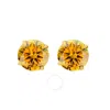 Maulijewels 2.00ct 14k Gold Gra Certified D-vvs1 Round Yellow Diamond Red Moissanite Diamond Screw B In Yellow