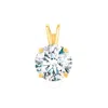 Maulijewels 2.00ct D-vvs1 White Moissanite Diamond 14k Yellow Gold Solitaire Necklace With Gold Plat In Red