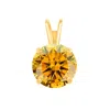 Maulijewels 2.00ct D-vvs1 Yellow Moissanite Diamond 14k Yellow Gold Solitaire Necklace With Gold Pla In Red