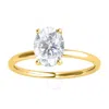 Maulijewels 2.05 Carat Oval Shape Moissanite Natural Diamond Engagement Rings For Women In 10k Solid In Yellow