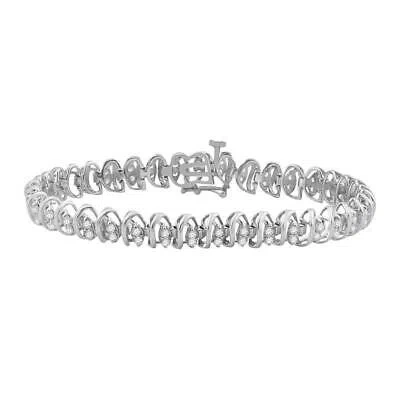 Pre-owned Maulijewels 2.15 Carat Round Natural Diamond ( H-i/ I1-i2 ) Prong Set Linked In White