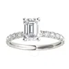 MAULIJEWELS MAULIJEWELS 2.50 CARAT NATURAL DIAMOND MOISSANITE ENGAGEMENT RINGS FOR WOMEN IN 10K WHITE GOLD RING 