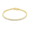 Maulijewels 3.00 Carat Natural Round White Diamond ( F-g / Si1 ) Womens 7" Tennis Bracelet In 14k So In Yellow