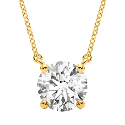 Maulijewels 3.00 Ct Lab Grown White Diamond Pendant Necklace In 14k Gold For Women (ef-vs1
