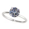 Maulijewels 3.06 Carat Diamond Moissanite Solitaire Engagement Rings For Women In 14k White Gold Rin In White