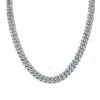 Maulijewels 35.00ctw 12mm Unisex Moissanite Miami Cuban Link Chain Necklace