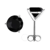 Maulijewels 4 Carat Natural Black Diamonds Stud Earrings Gift For Women In 14k White Gold With Push  In Black