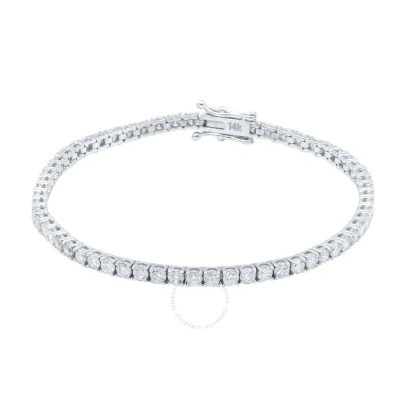 Maulijewels 4.65 Carat Natural Round White Diamond ( F-g / I1-i2 ) 7 Inch Prong Set Tennis Bracelet