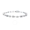 Maulijewels 5.90 Ctw 14k White Gold Lab-grown (f-g Vs1)diamond Multi-shape Tennis Bracelet For Women In White