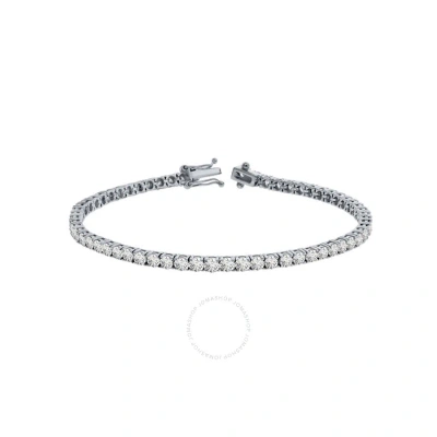 Maulijewels 6.55 Carat Natural White Diamond ( G-h/ I1-i2 ) Igl Lab Certified Tennis Bracelet  In 14