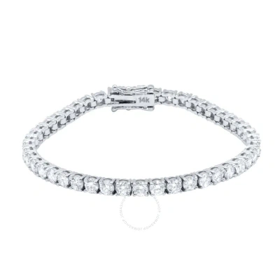 Maulijewels 8.32 Carat Round White Diamond ( F-g / Vs1 ) Prong Set 7" Tennis Bracelet For Women In 1