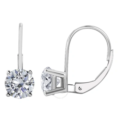 Maulijewels Igl Certified 1.25 Carat Natural Diamond Dangle Leverback Earrings In 14k Solid White Go