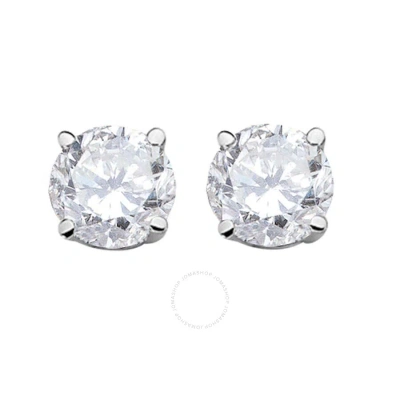 Maulijewels Igl Certified 1.25 Carat Round White Diamond Prong Set Stud Earrings For Women In 14k Wh
