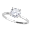 Maulijewels Ladies 14k White Gold 1 Ct Round Cut White Diamond Solitaire In White