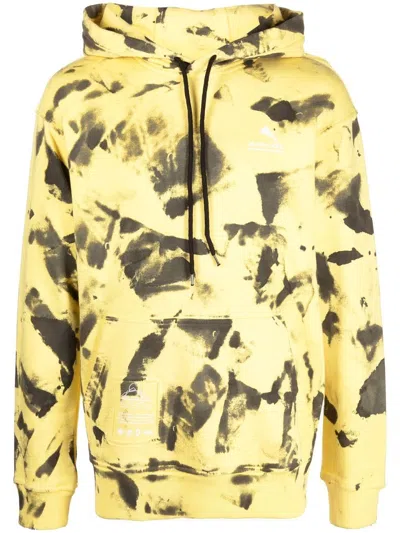 Mauna Kea Abstract-print Drawstring Hoodie In Yellow