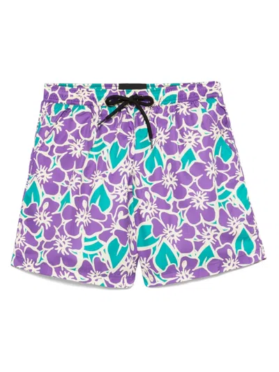 Mauna Kea All Over-print Swim Shorts In Purple
