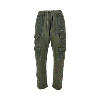 Mauna Kea Canvas And Corduroy Cargo Pants In Green
