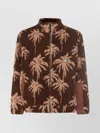 Mauna Kea Casual Jacket With Palm Tree Design In Brown