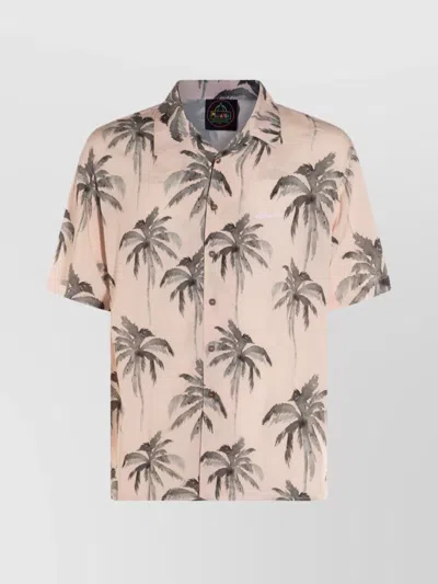 Mauna Kea Casual Palm Tree Print Short Sleeves Shirt