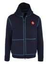 Mauna Kea Contrast Stitching Hoodie In Blue