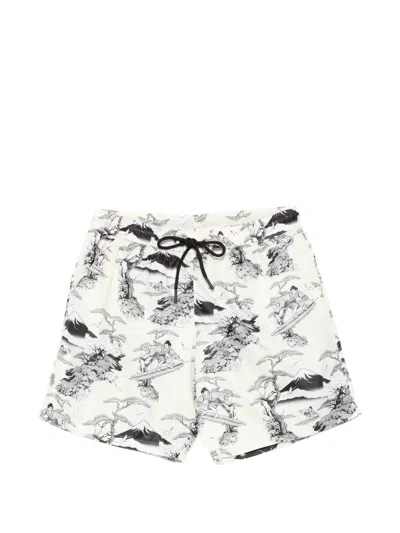 Mauna Kea Elastic-waistband Swim Shorts In Multi